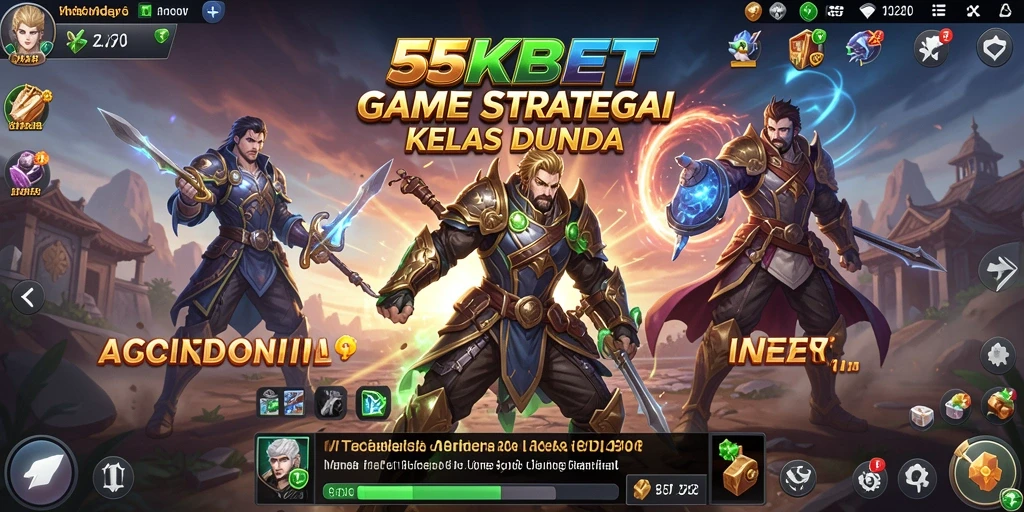 Tampilan gameplay SLG yang menantang dan seru di 55KBET.
