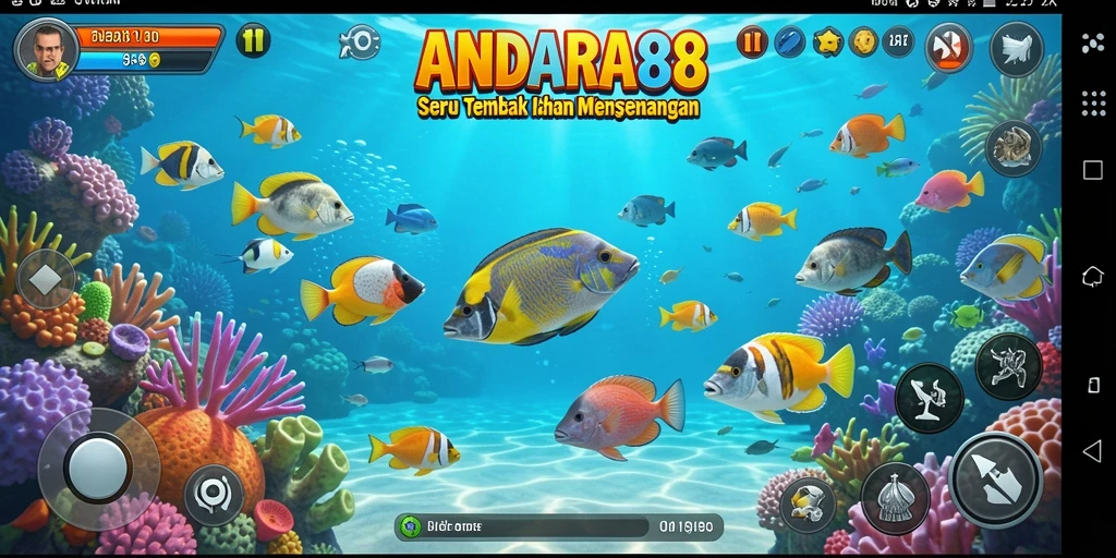 Tampilan menakjubkan dari gameplay Tembak Ikan ANDARA88.