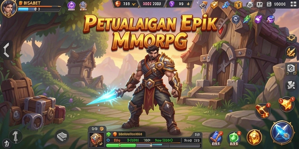 Screenshot gameplay BISABET menunjukkan aksi seru dalam pertempuran MMORPG.
