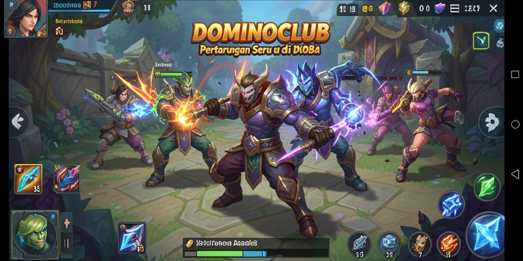 Tampilan mendebarkan gameplay MOBA di DOMINOCLUB.