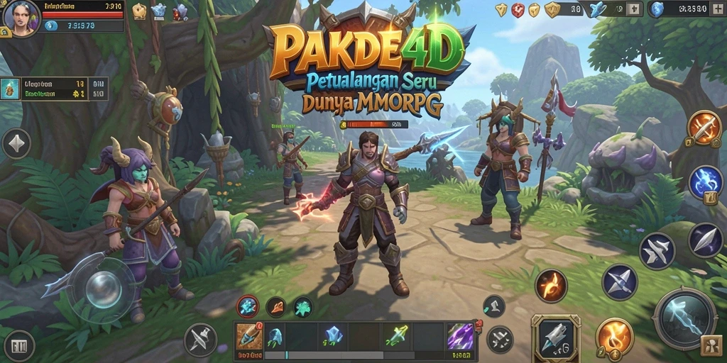 Tampilan gameplay yang mendebarkan dalam dunia MMORPG.