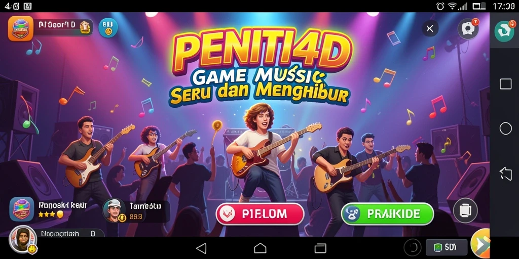Screenshot utama PENITI4D menampilkan gameplay yang dinamis dan penuh warna.