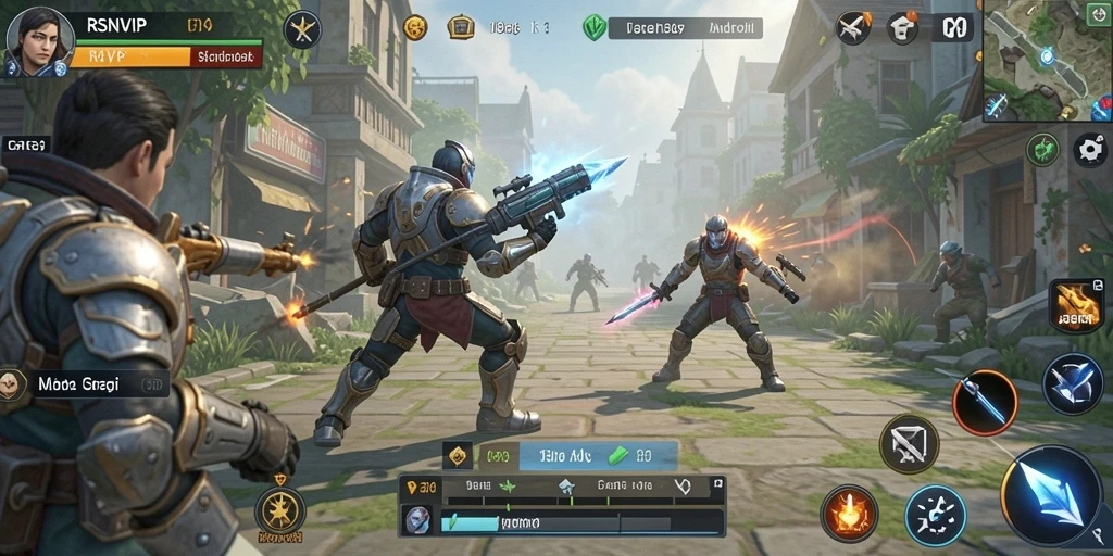Tampilan menakjubkan dari gameplay strategi RSNVIP.