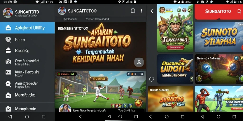 Tampilan antarmuka SUNGAITOTO yang bersih dan modern.